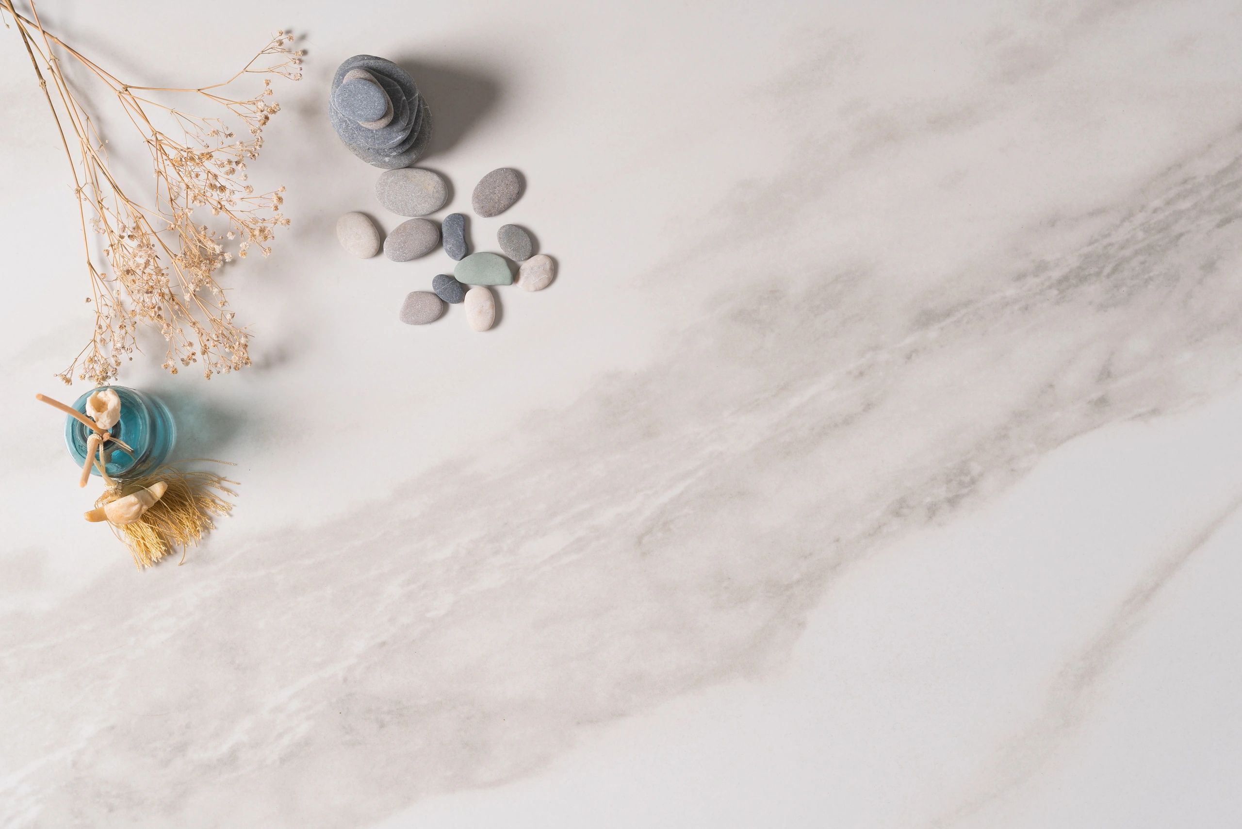 Beauty flatlay with clean styling for the beauty category