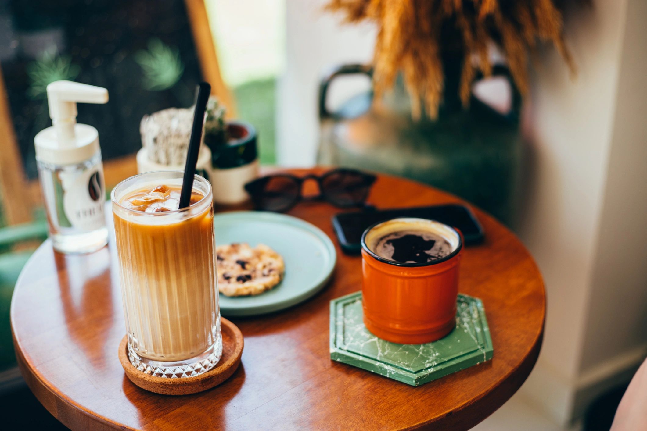 Lifestyle coffee desk scene for the lifestyle category