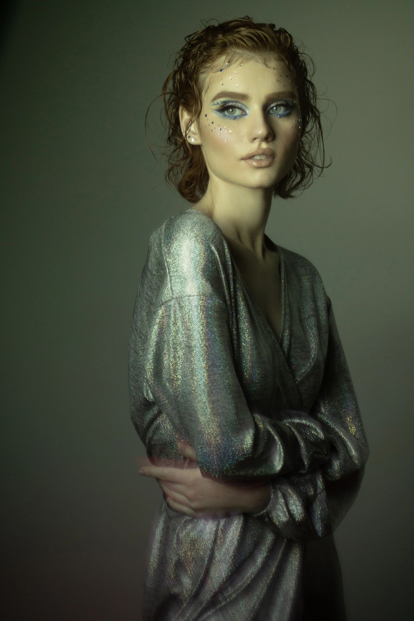 Beauty portrait with bright makeup for fashion category